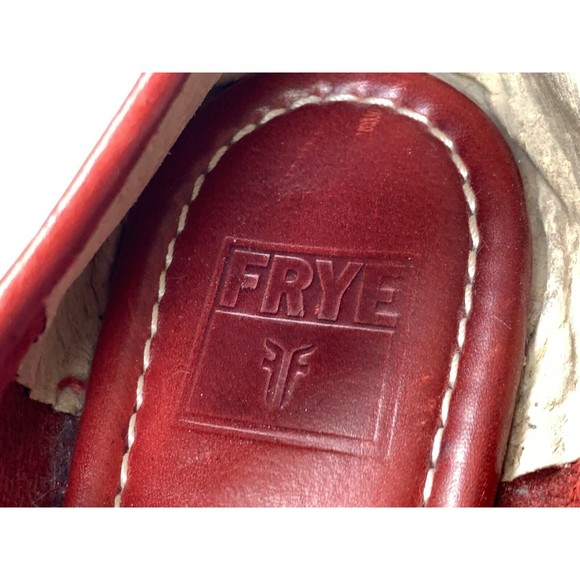 Frye Regina Deep Red Pointed Toe Flats Size 7 Rubber Sole Comfort Padded Insole - Picture 14 of 14